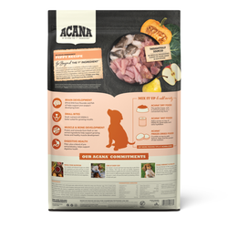 Acana dry dog food by The Family Pet with high-quality meat ingredients and balanced nutrition