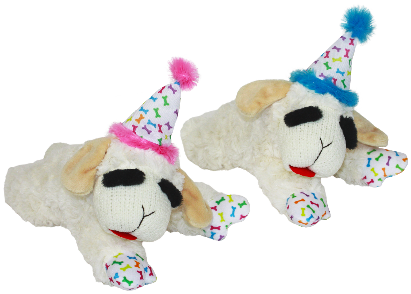 Multipet Lamb Chop® w/ Birthday Hat - Assorted Colors 10.5"