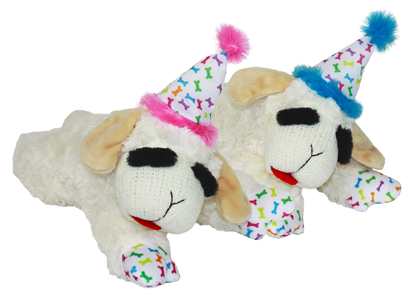 Multipet Lamb Chop® w/ Birthday Hat - Assorted Colors 10.5"