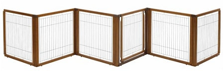 6 Panel Convertible Elite Pet Gate - Black PawCounter.com