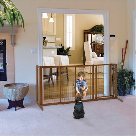 Large Deluxe Freestanding Pet Gate PawCounter.com