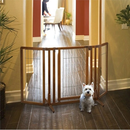 Premium Plus Freestanding Pet Gate with Door PawCounter.com