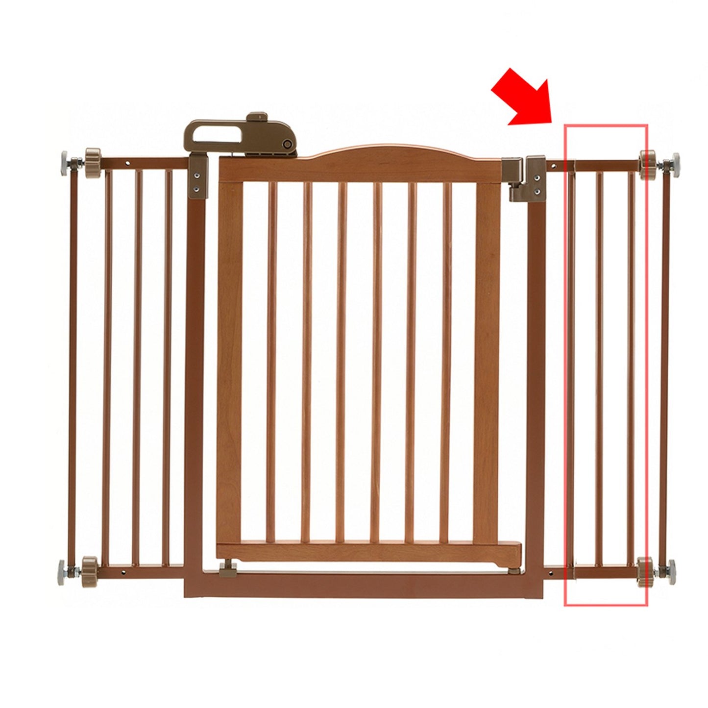 One-Touch Gate II Extension in Brown PawCounter.com