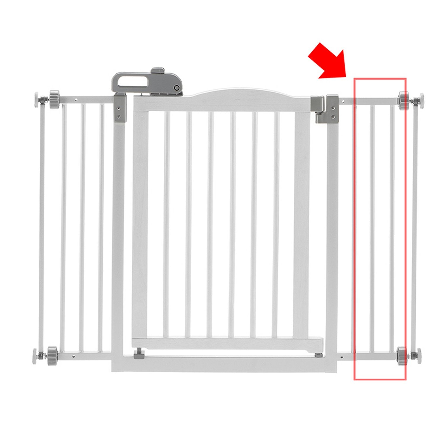 One-Touch Gate II Extension in White PawCounter.com
