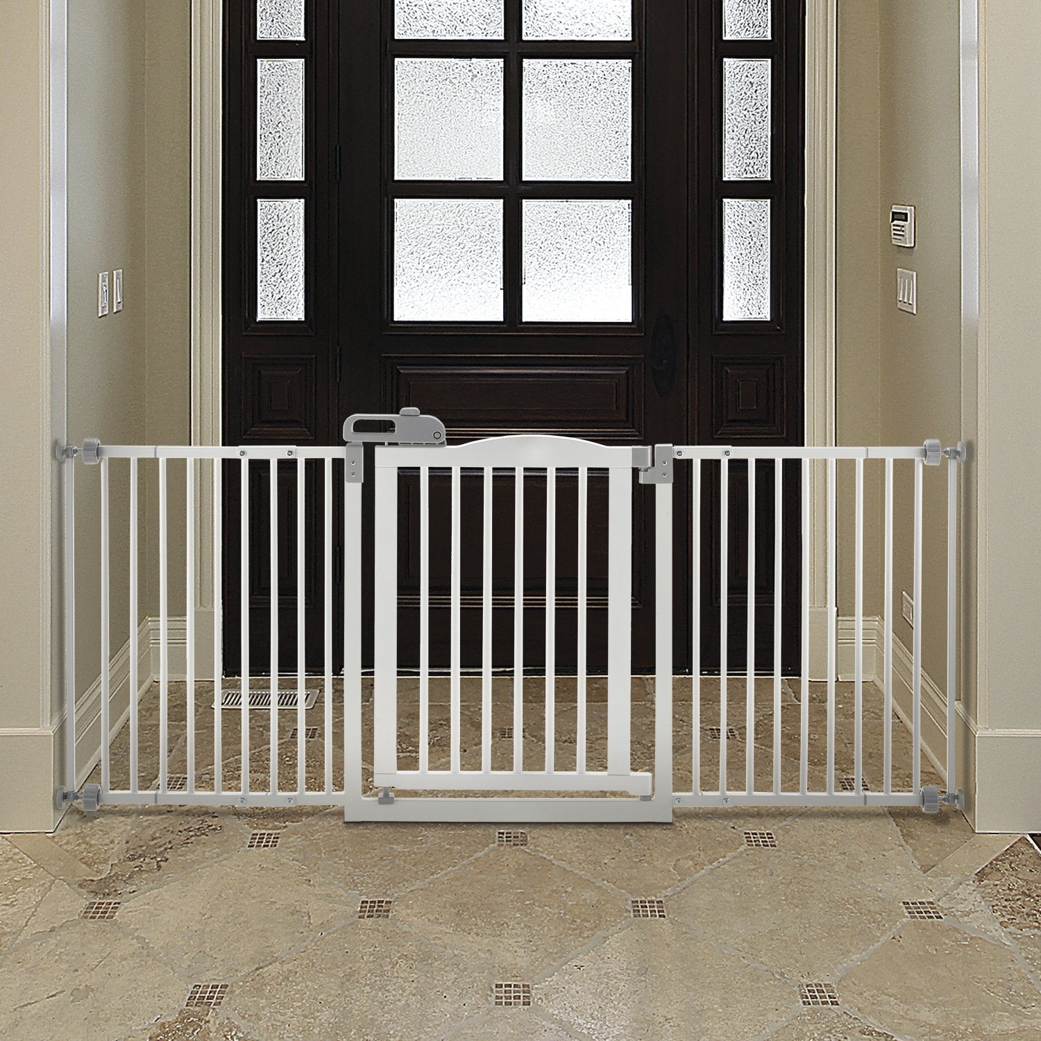 One-Touch Gate II Wide in White PawCounter.com