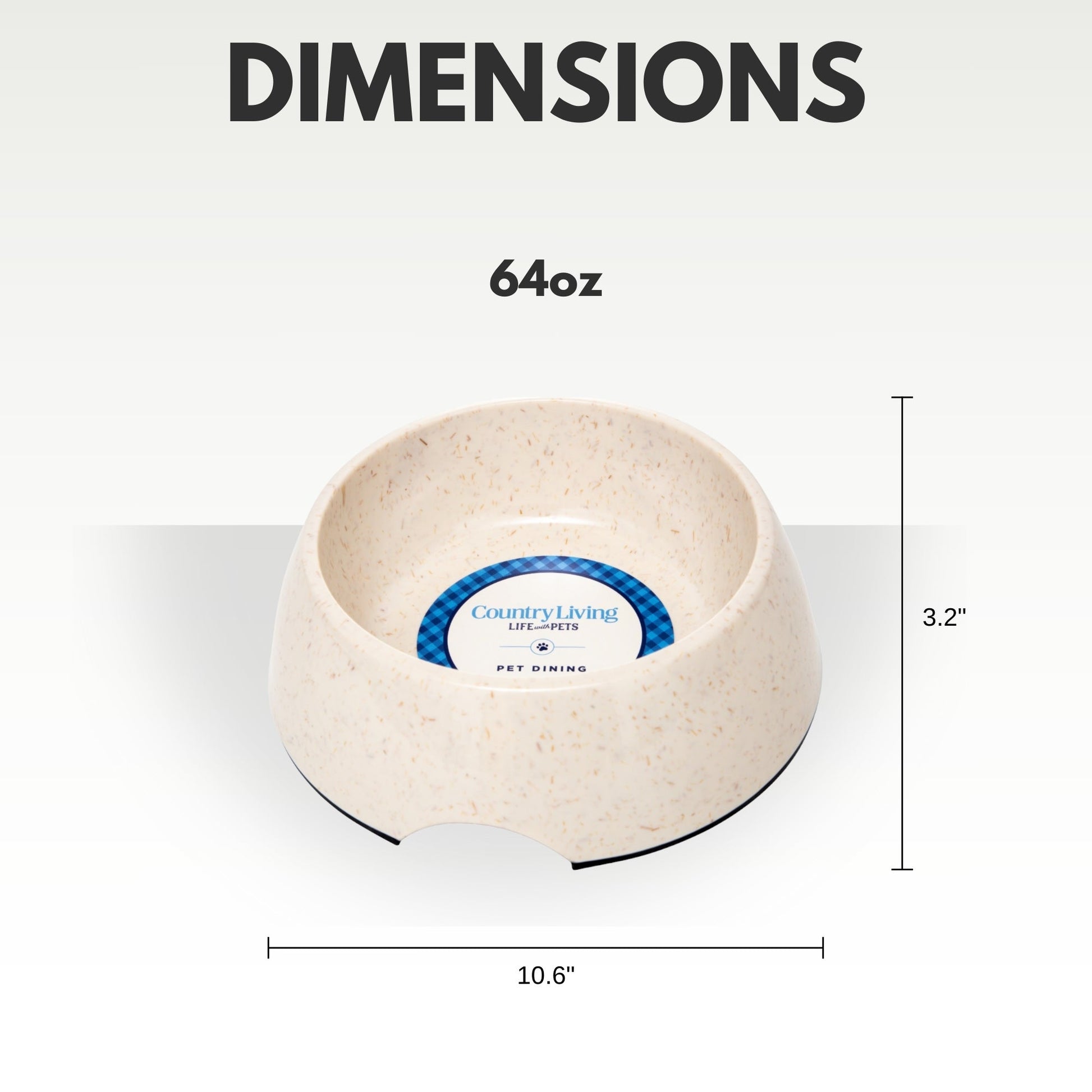 Bamboo dog bowl by American Pet Supplies in beige, made from natural fiber dog bowls, 64oz capacity