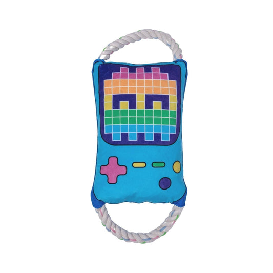 Retro Gamer Plush Dog Toy – with Squeaker & Crinkle Paper for Fun Play