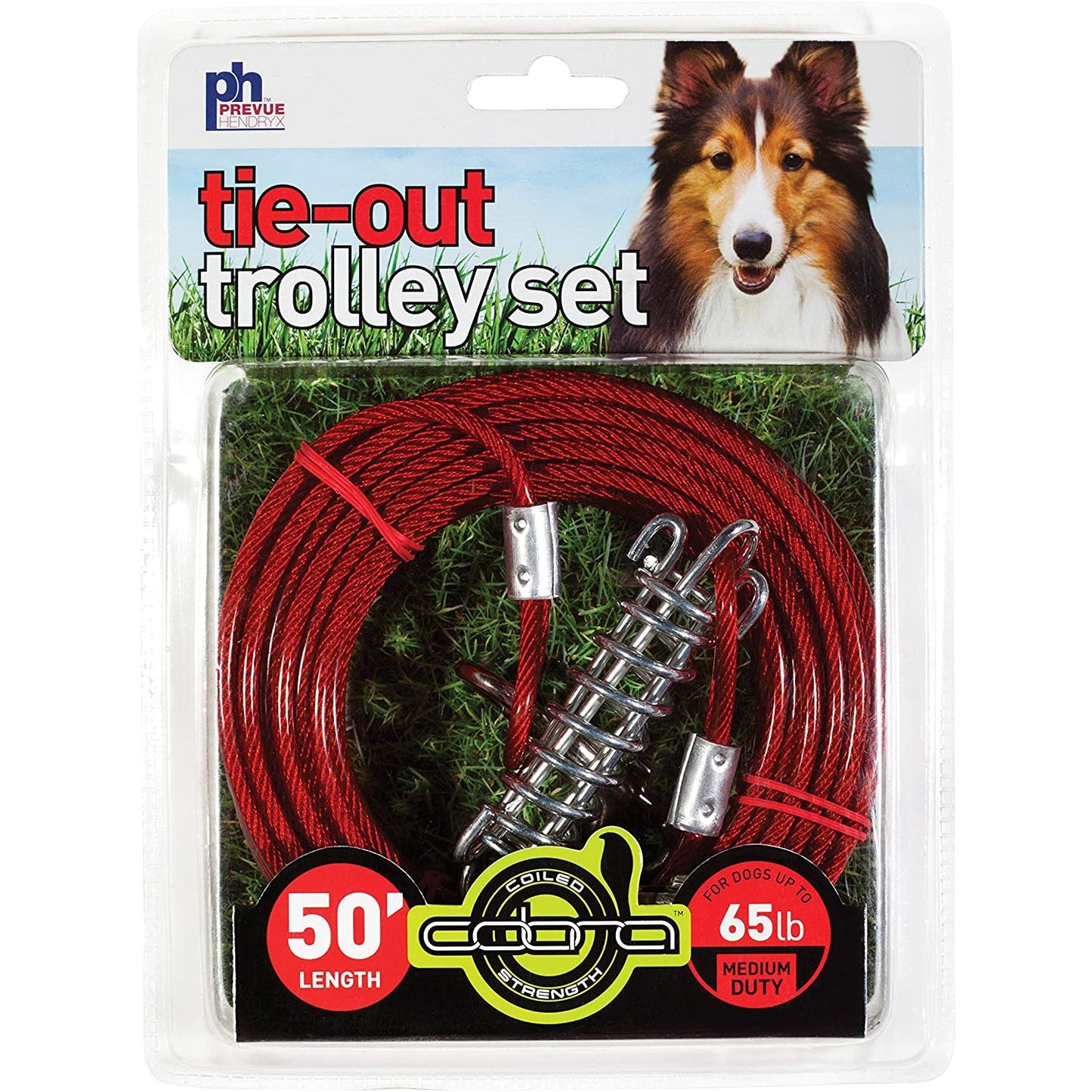 Prevue Pet Products 50 Foot Tie-out Cable Trolley Set PawCounter.com