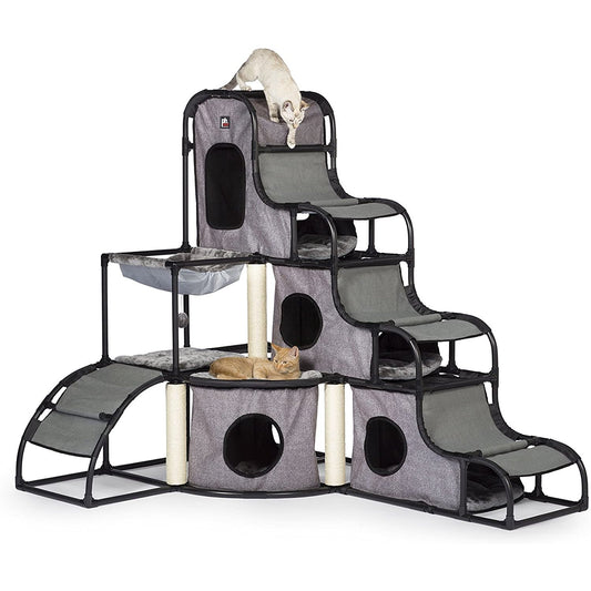 Prevue Pet Products Catville Tower - Gray Print PawCounter.com