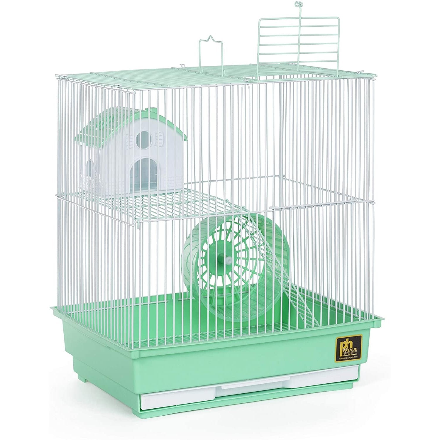 Prevue Pet Products Two Story Hamster Cage - Green PawCounter.com