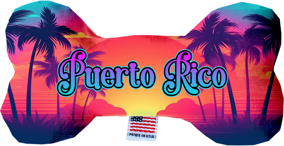 Dog Plush Bone Toys, "Puerto Rico"