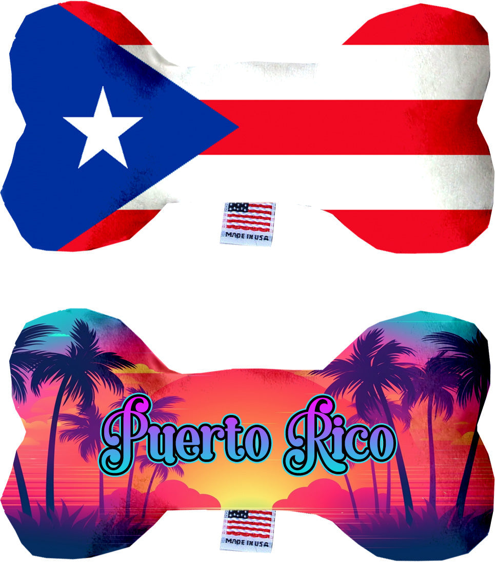 Dog Plush Bone Toys, "Puerto Rico"