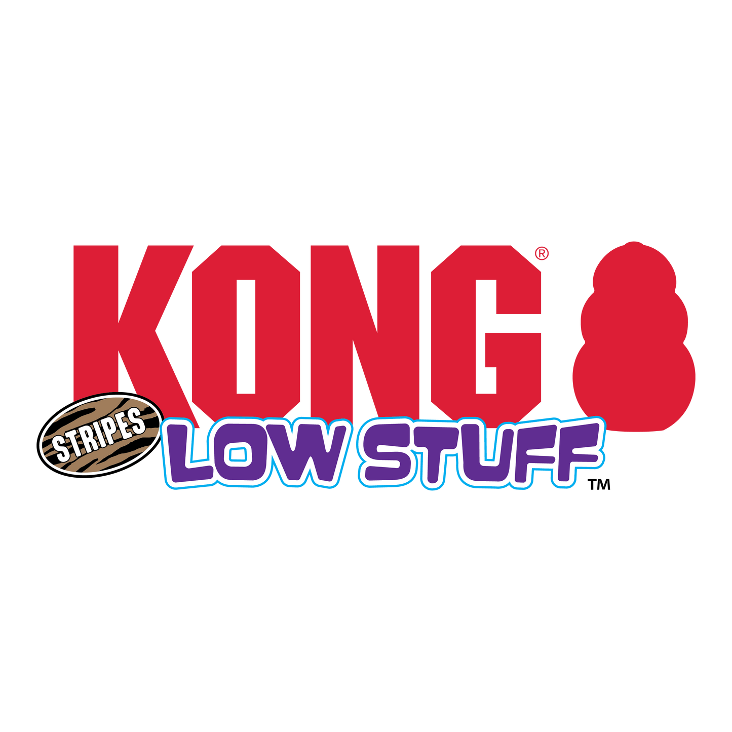 Kong Dog Low Stuff Stripes Cow