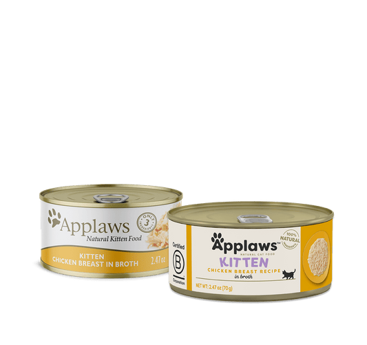 Applaws kitten wet food chicken breast in broth cans by The Family Pet natural recipe