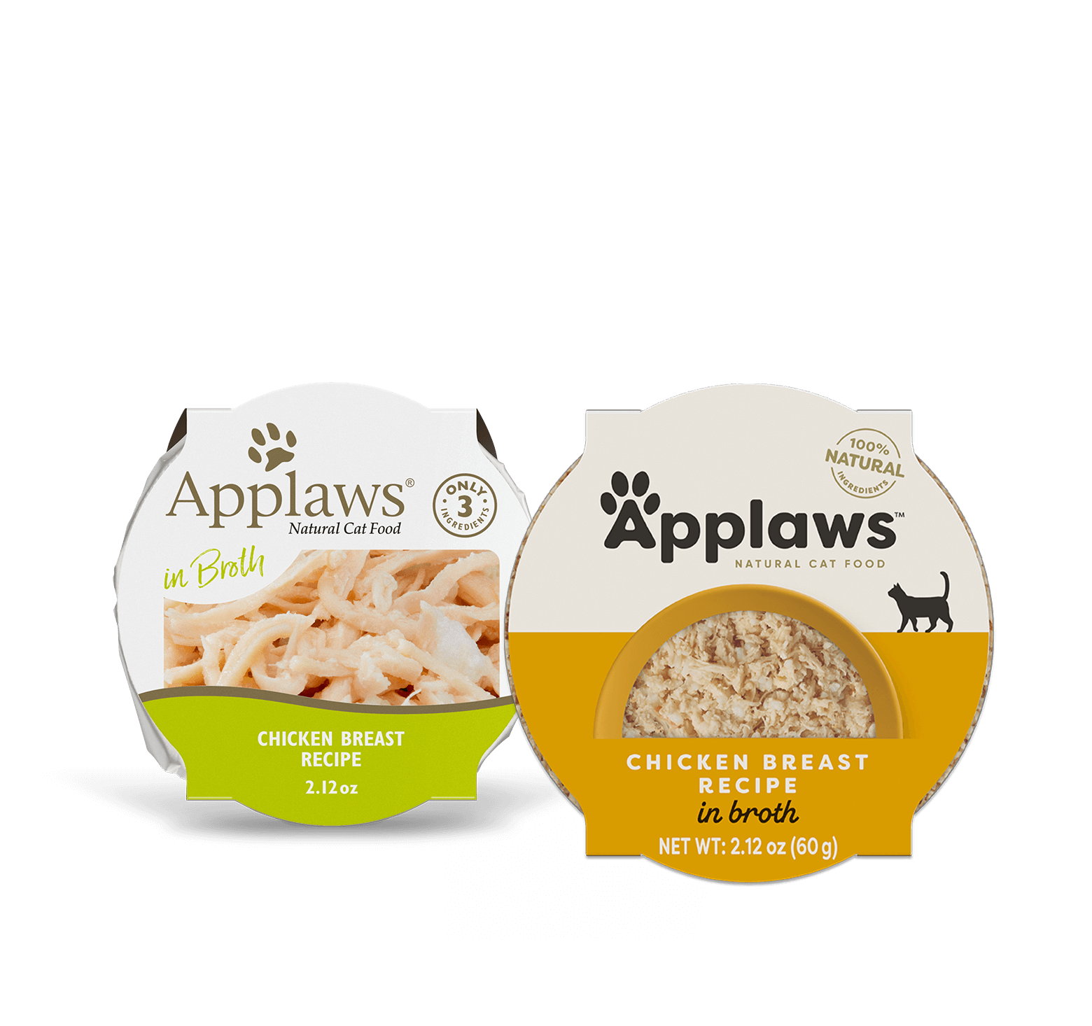 Applaws wet cat food chicken breast recipe in broth 2.12 oz containers from The Family Pet