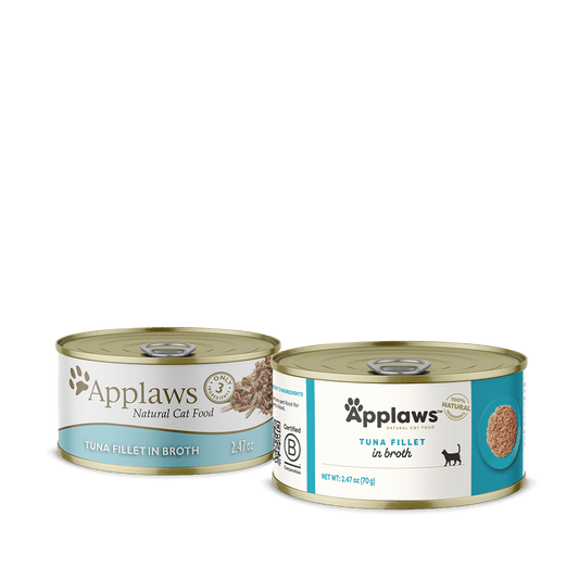 Applaws wet cat food tuna fillet in broth natural cat food cans 2.47 oz by The Family Pet
