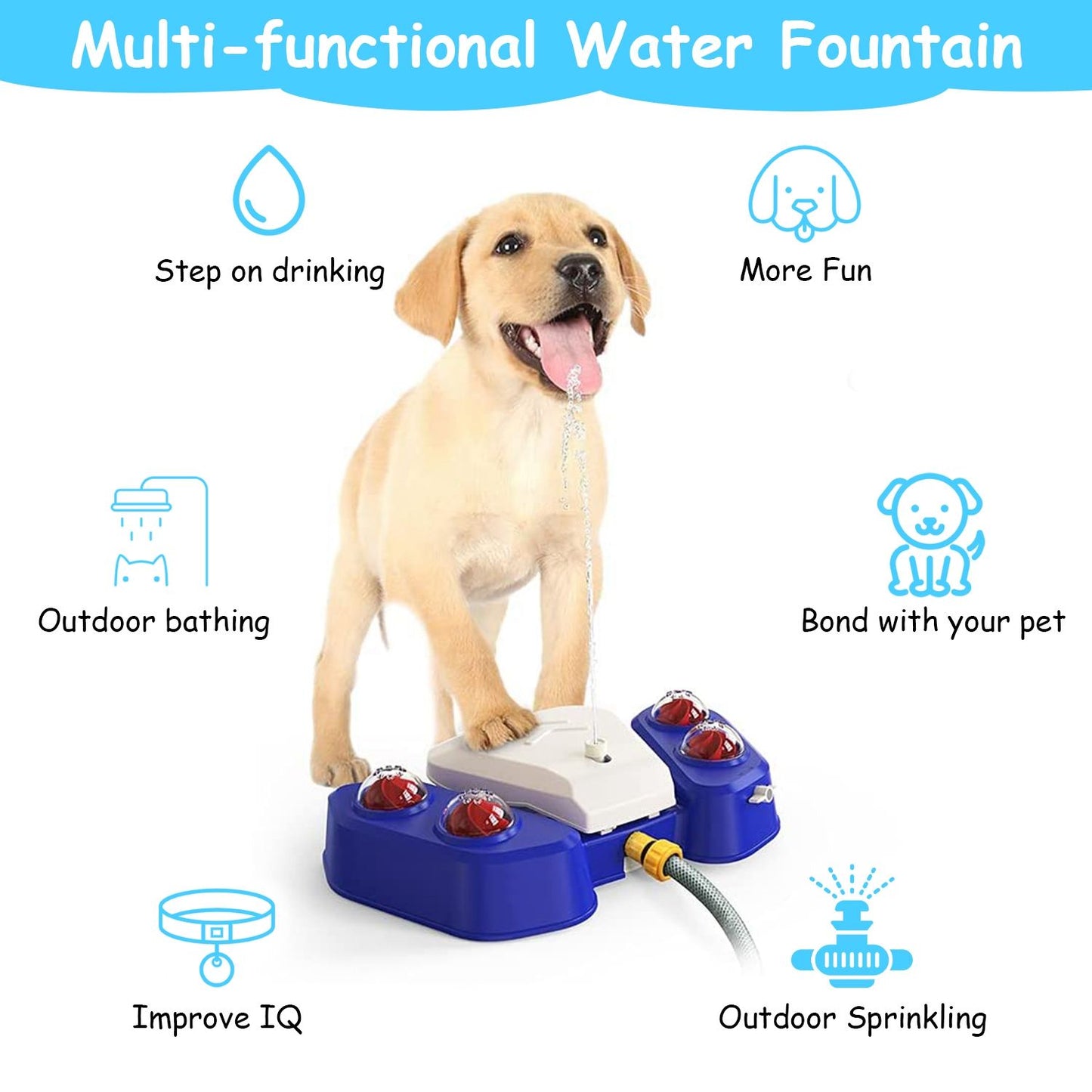 Automatic dog water fountain by PawCounter.com with multi-functional features for pets