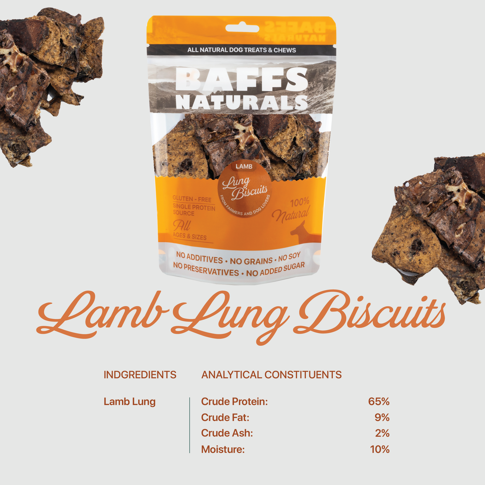 American Pet Supplies Lamb Lung Biscuits all natural lamb dog treats in resealable bag