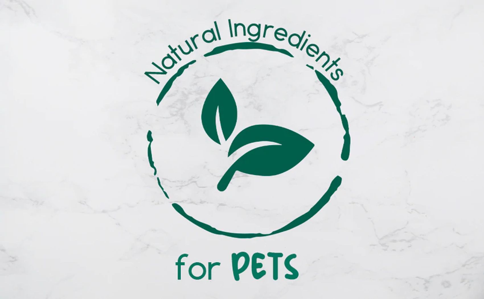 Natural ingredients logo for pets representing all natural pet soap bar by PawCounter.com
