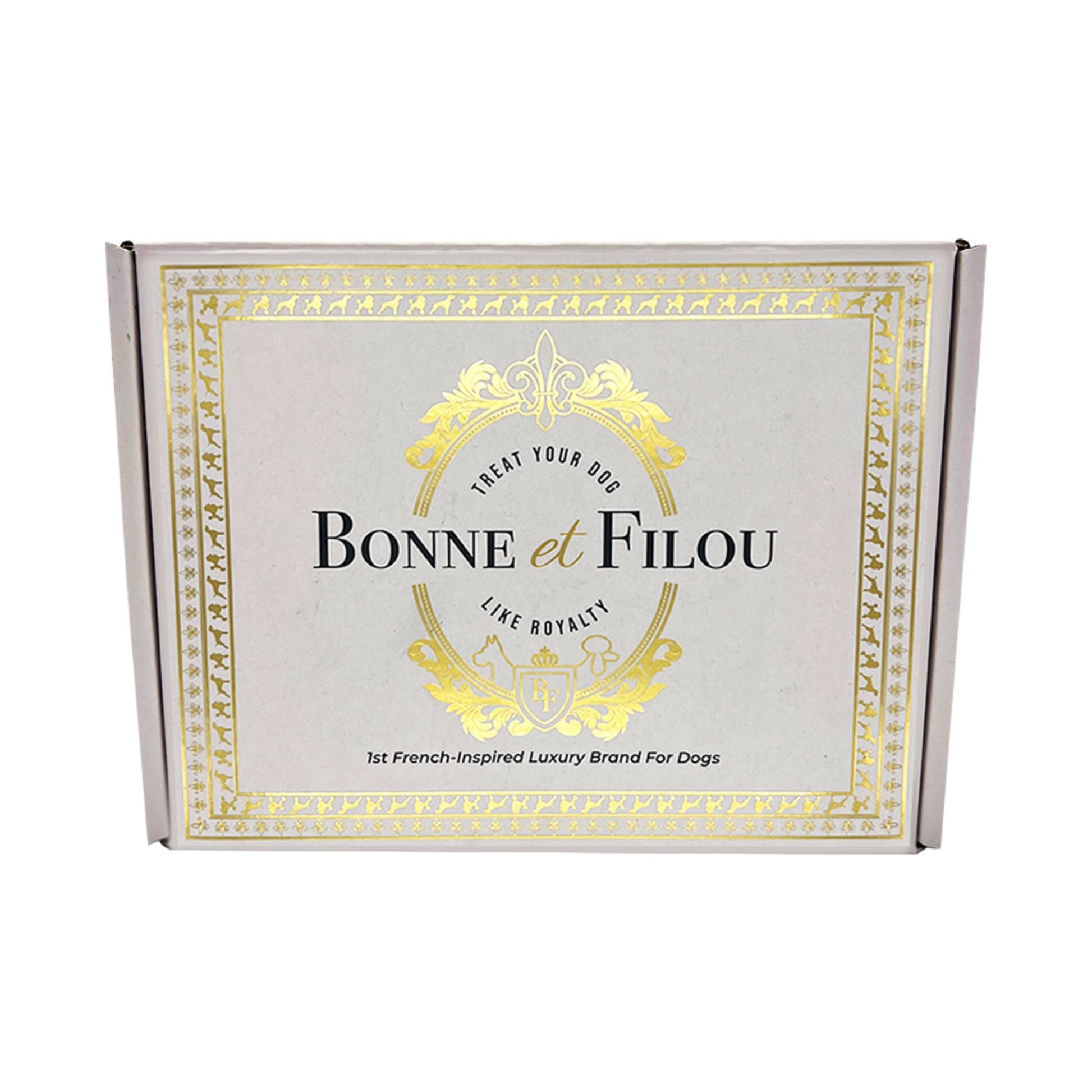 Bonne et Filou luxury dog treat box by PawCounter.com featuring USA themed dog treats