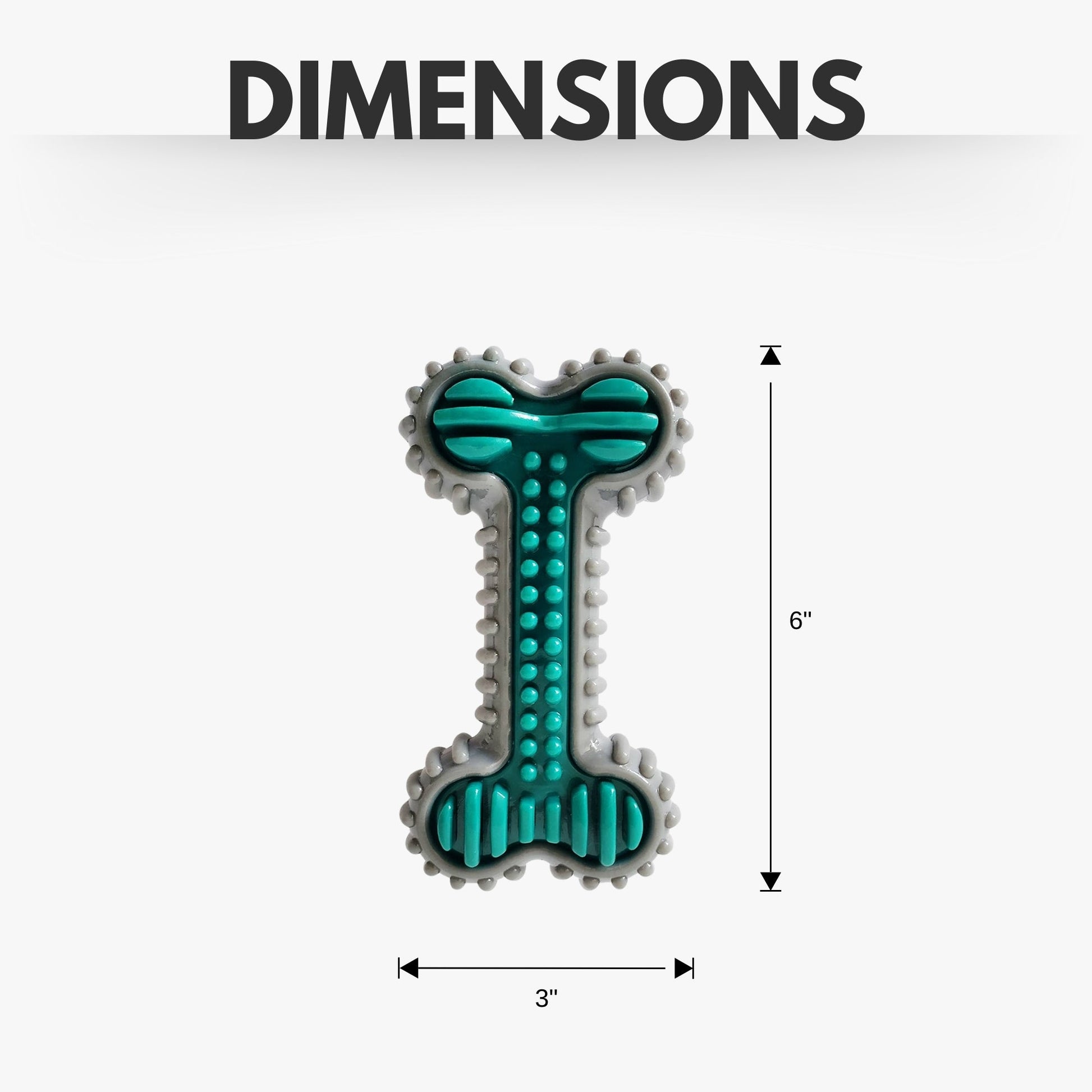 American Pet Supplies dental bone chew toy for dogs measuring 6 by 3 inches with textured surface