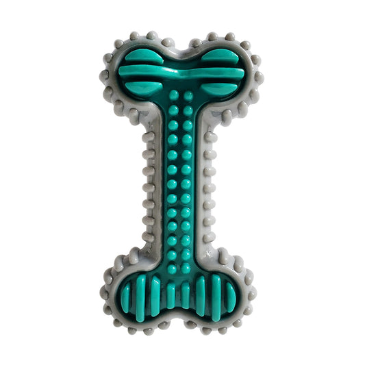 American Pet Supplies dental bone chew toy for dogs in blue and gray with textured surface