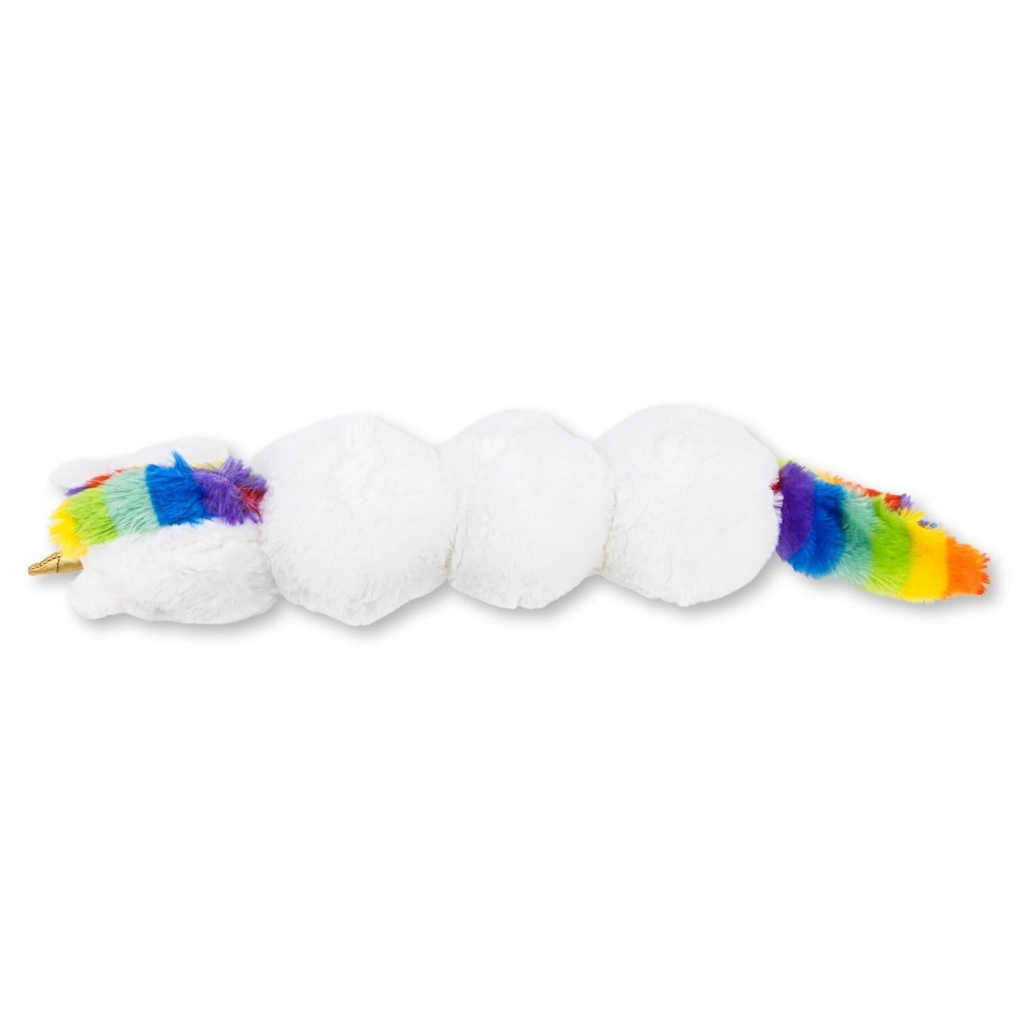 American Pet Supplies unicorn dog toy with squeaker in white with rainbow-colored mane and tail