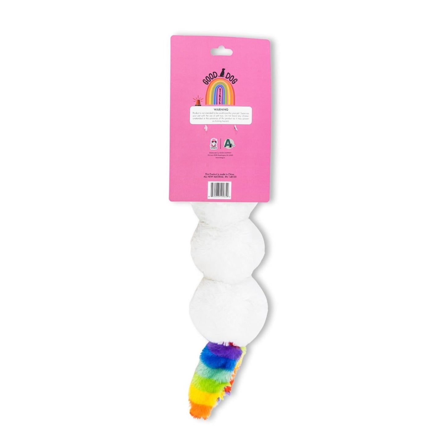 American Pet Supplies unicorn dog toy with squeaker plush chew toy with rainbow tail for dogs