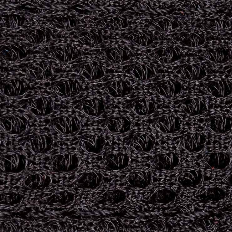 Close-up view of black breathable fabric used in comfortable mesh dog leash by PawCounter.com