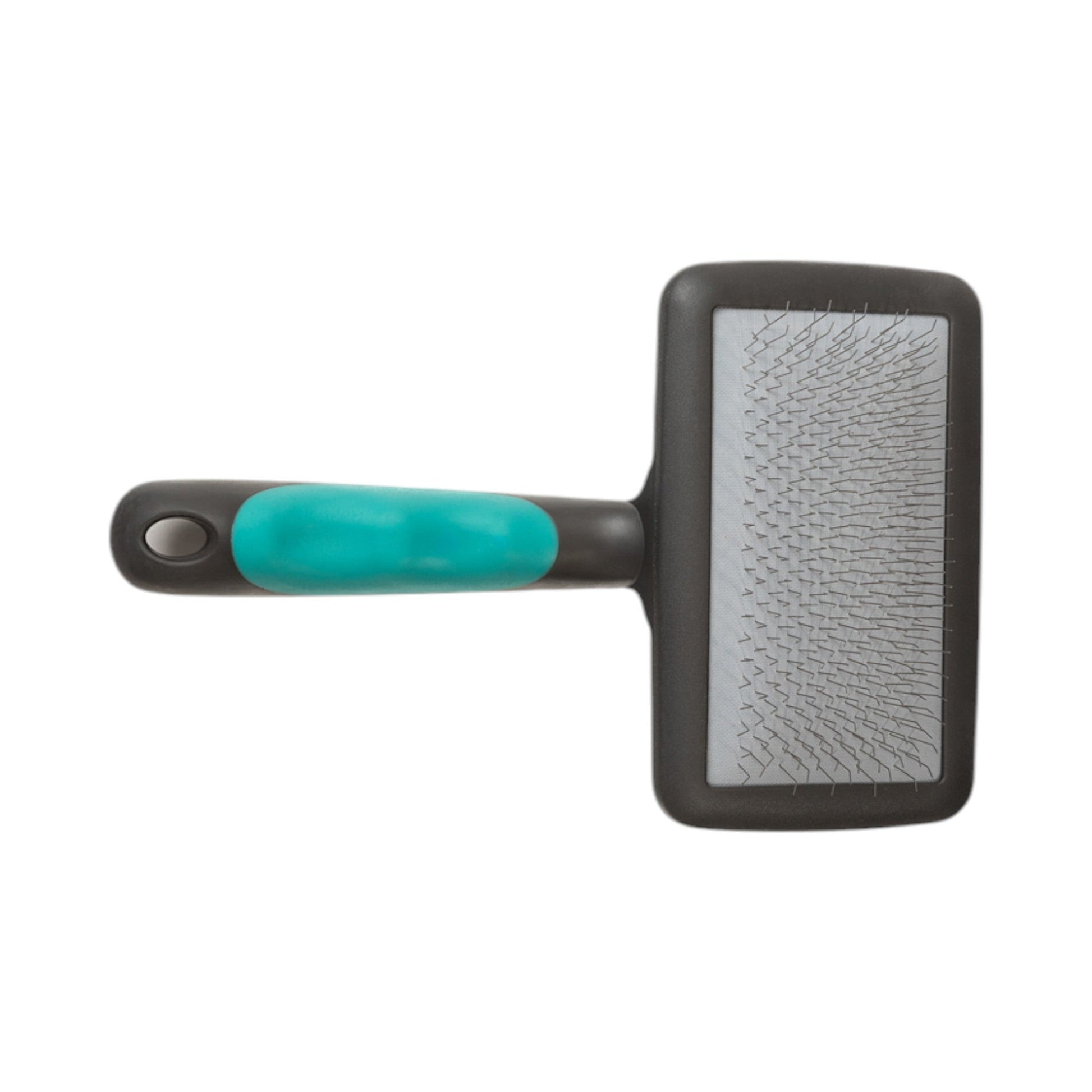 American Pet Supplies dog grooming kit slicker brush with teal and black handle for pet care