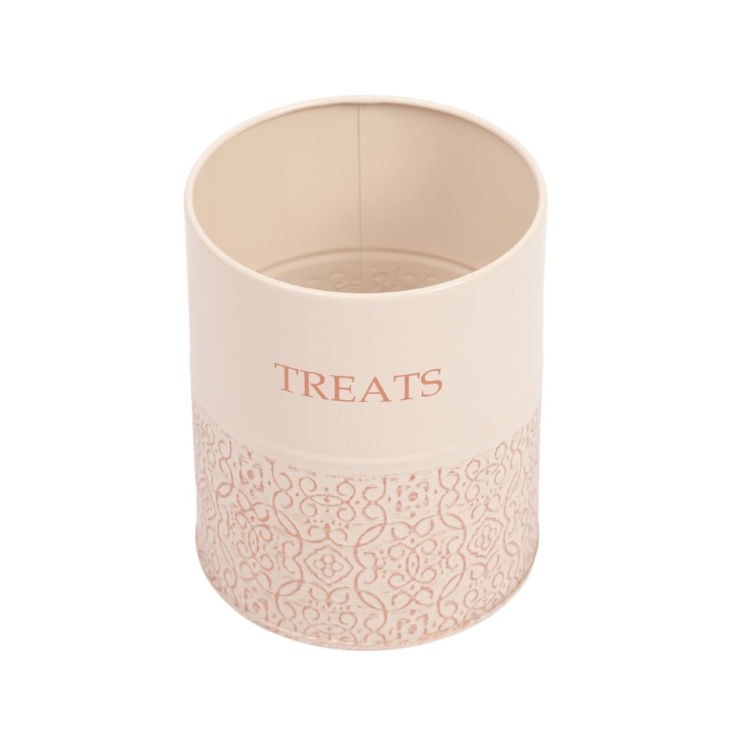 American Pet Supplies ceramic treat jar with decorative pattern for dog treat storage canisters