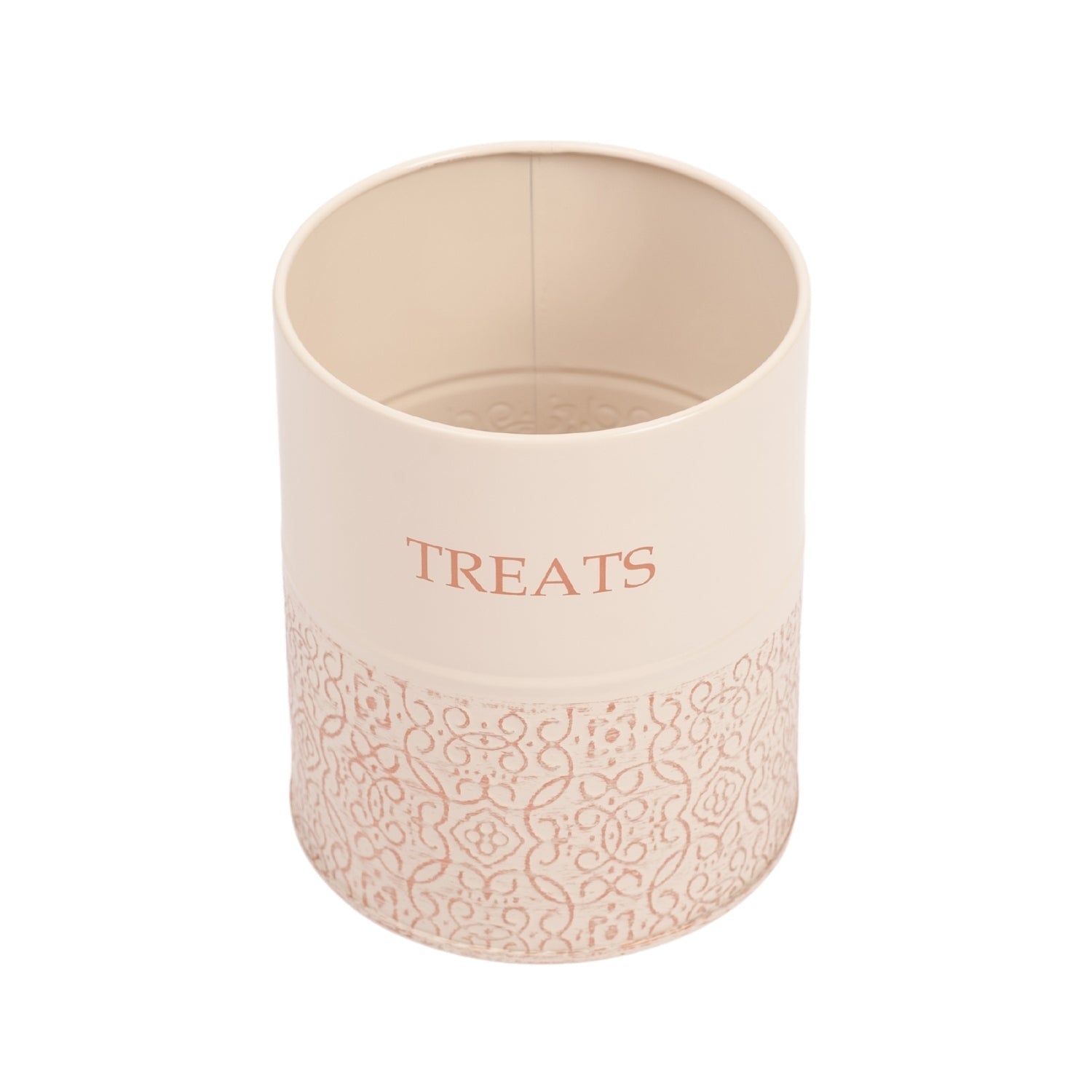 American Pet Supplies ceramic treat jar with decorative pattern for dog treat storage canisters
