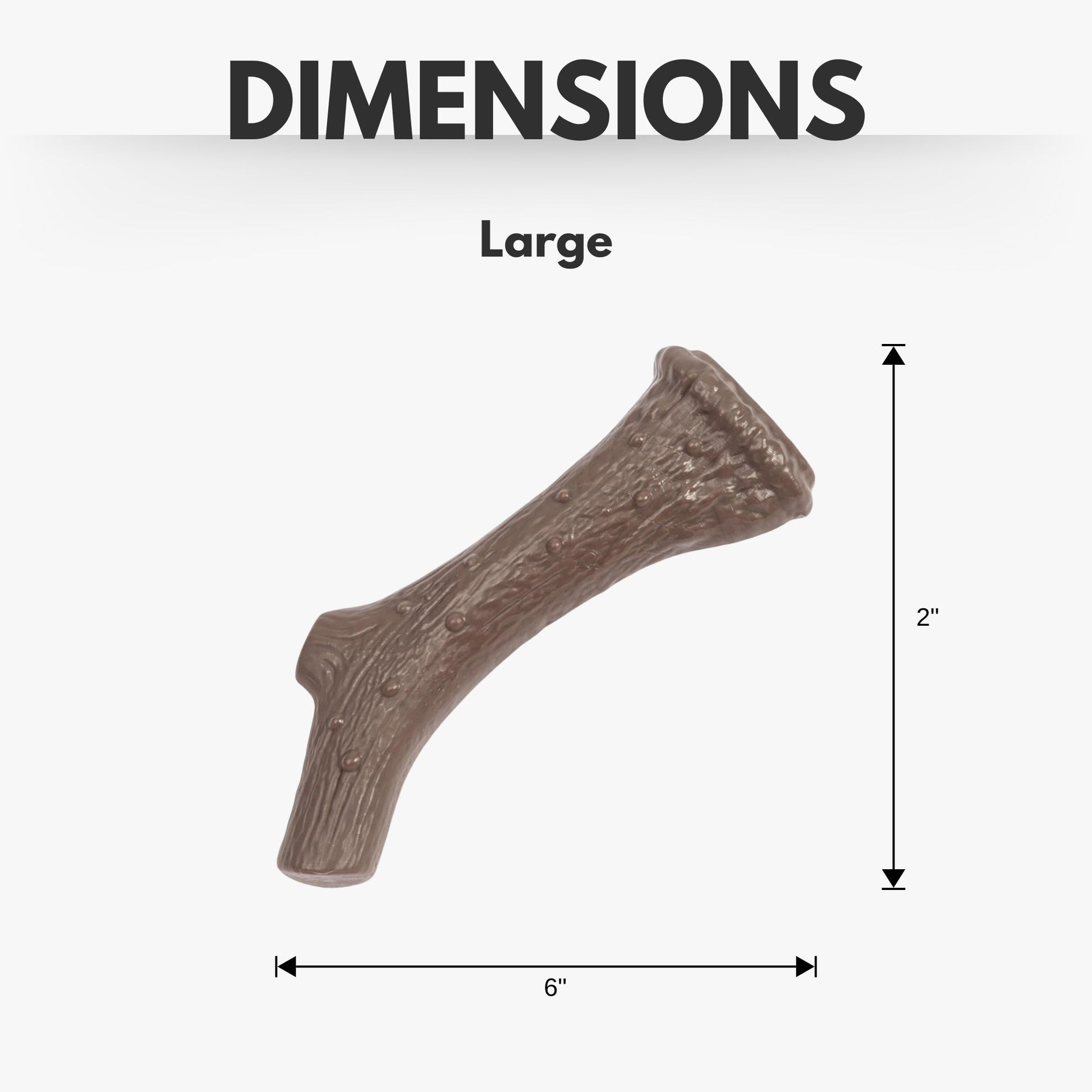 Large nylon antler dog chew toy by American Pet Supplies measuring 6 by 2 inches