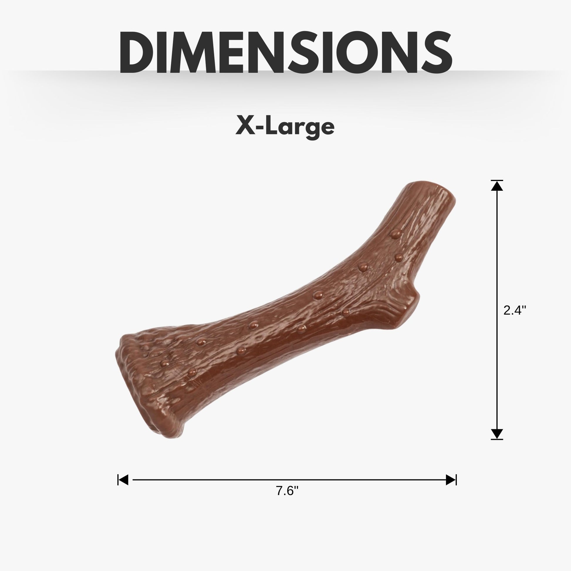 American Pet Supplies nylon antler dog chew toy in extra large size with natural brown texture