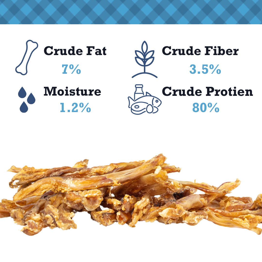 American Pet Supplies all natural beef tendon dog chews showing nutritional info with 7% crude fat and 3.5% crude fiber