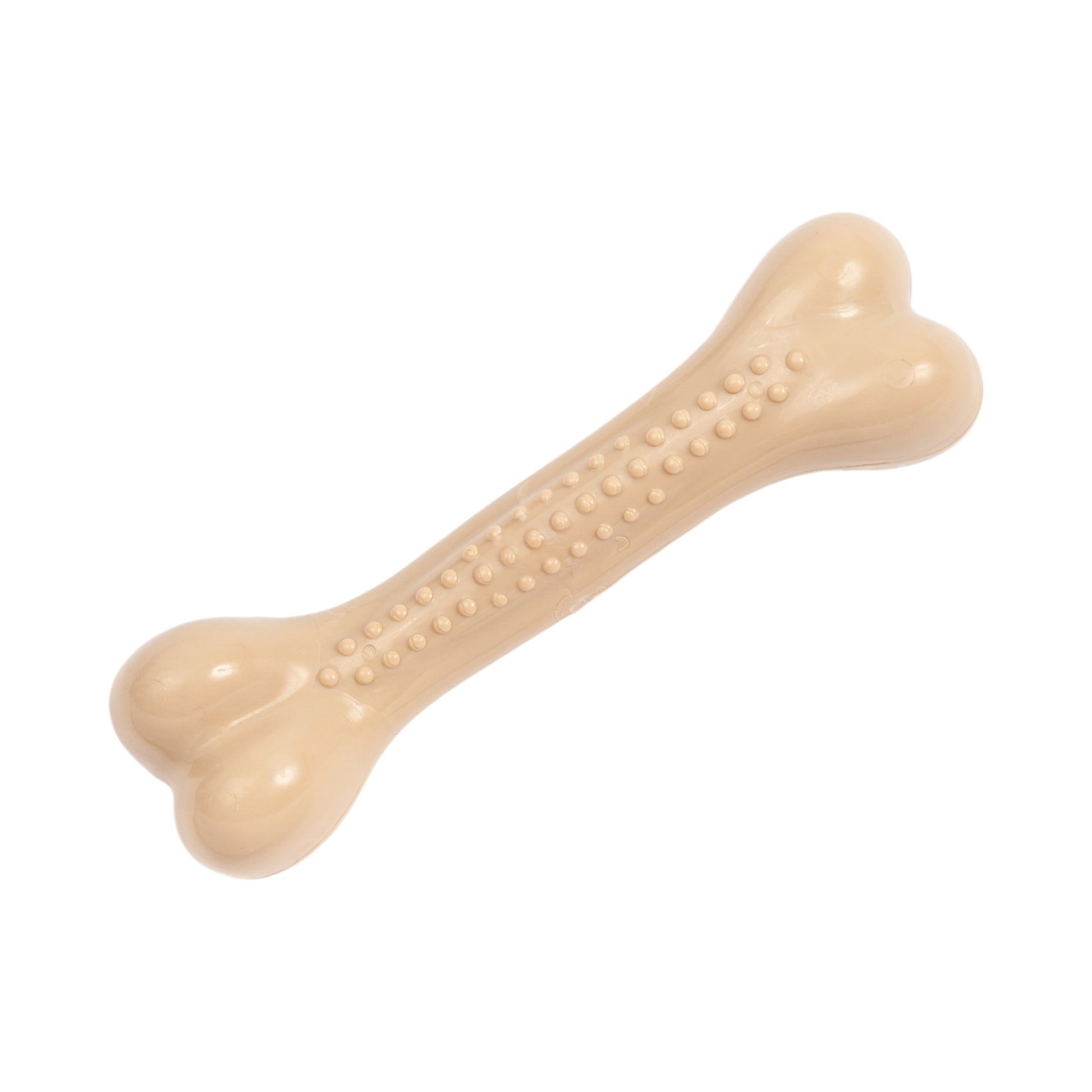 American Pet Supplies chicken flavored dog chew bone in beige with textured surface for dental health