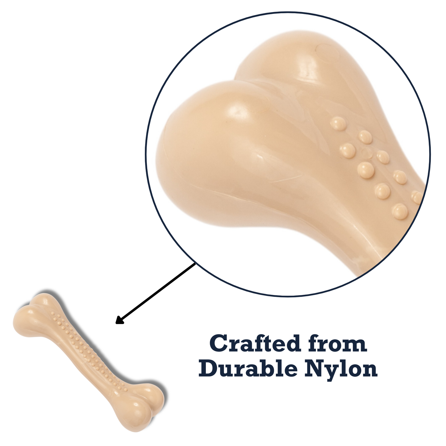 American Pet Supplies chicken flavored dog chew bone made from durable nylon in bone shape