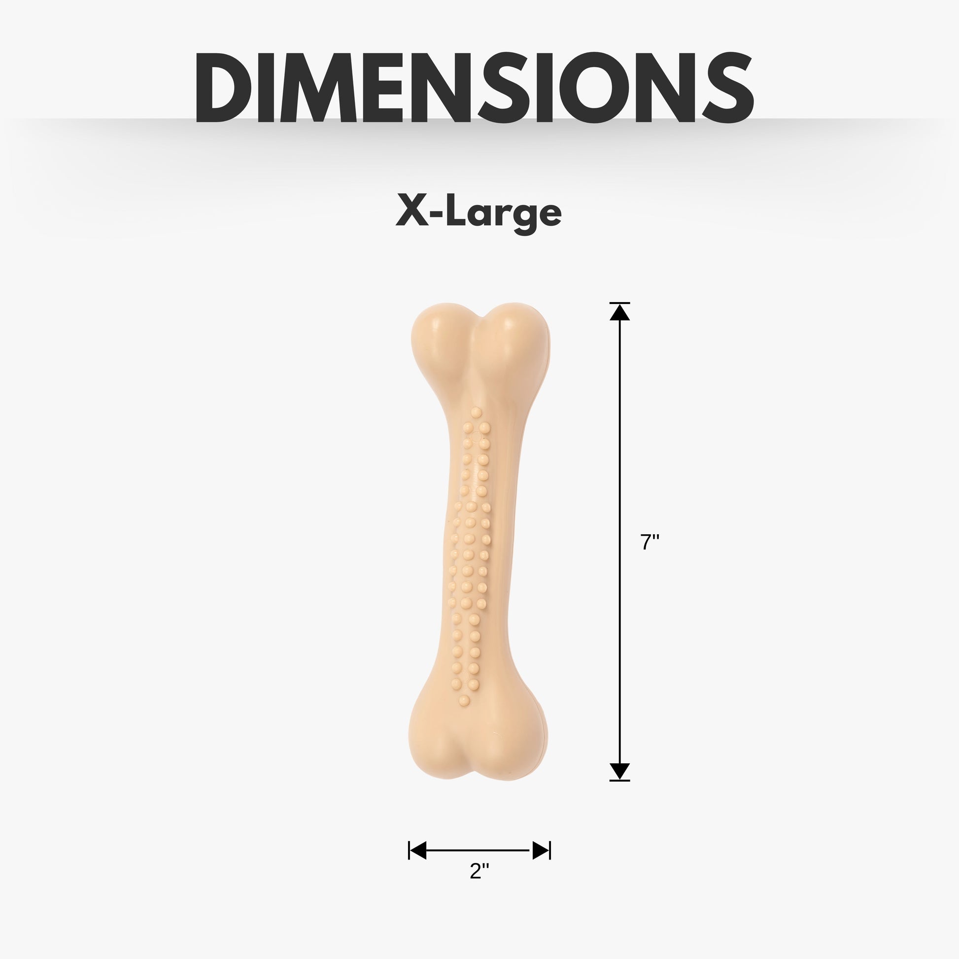 X-large chicken flavored dog chew bone by American Pet Supplies measuring 7 inches long and 2 inches wide