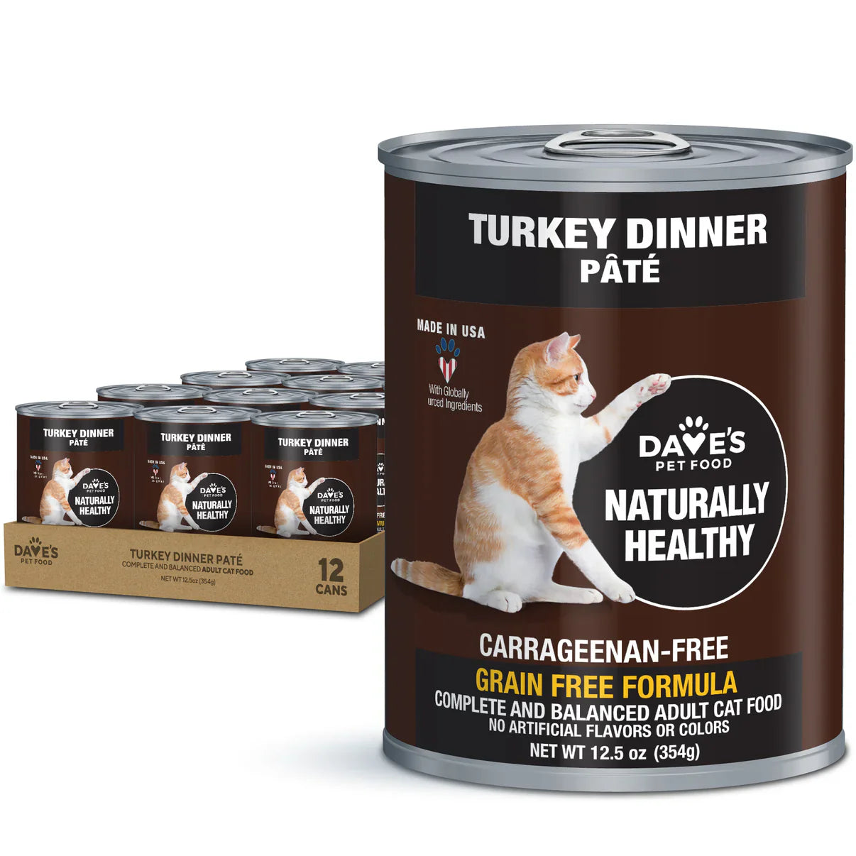 The Family Pet turkey paté wet cat food 12-pack with naturally healthy grain free formula and carrageenan-free ingredients