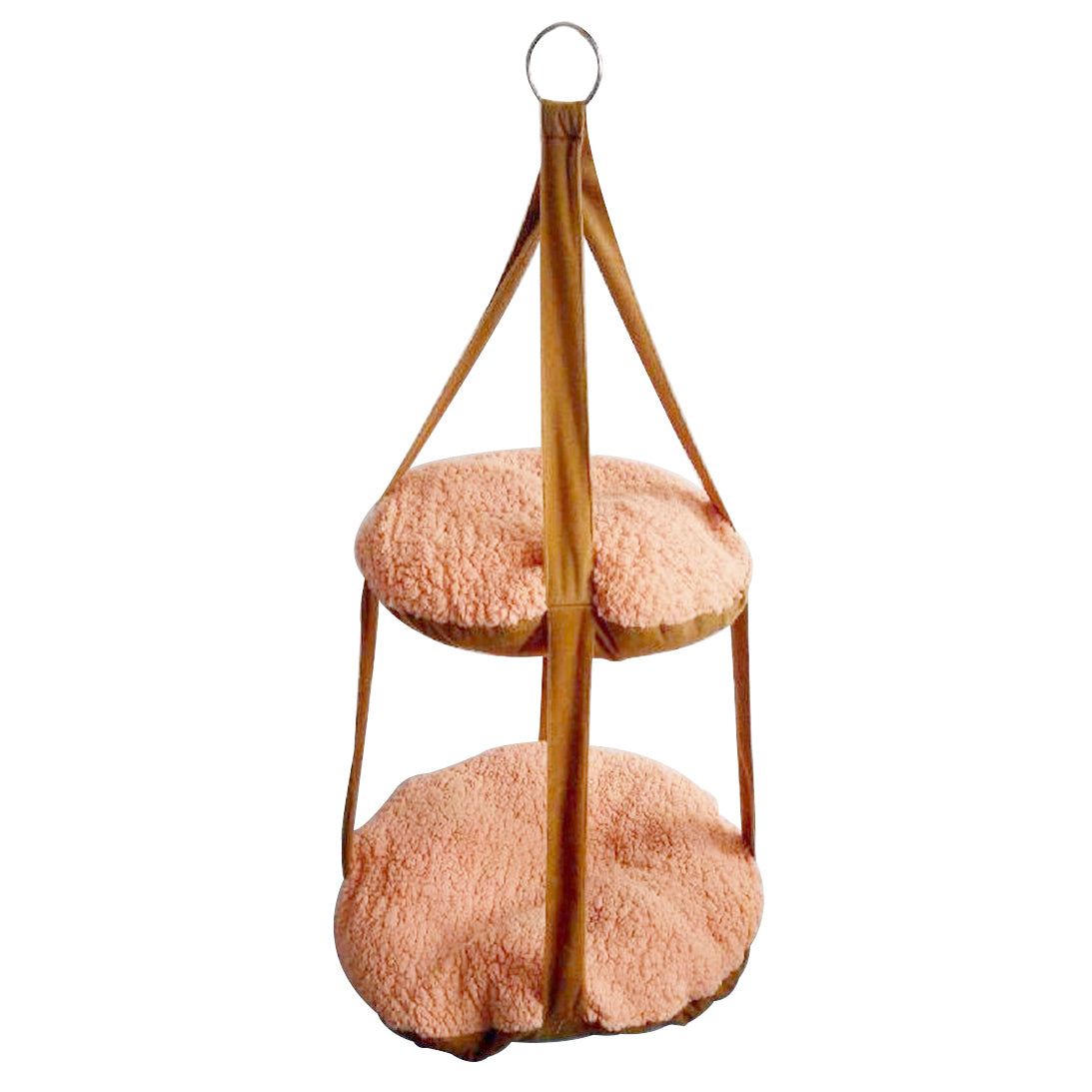 PawCounter.com dual-lounger cat hammock with two soft plush tiers for comfortable cat rest