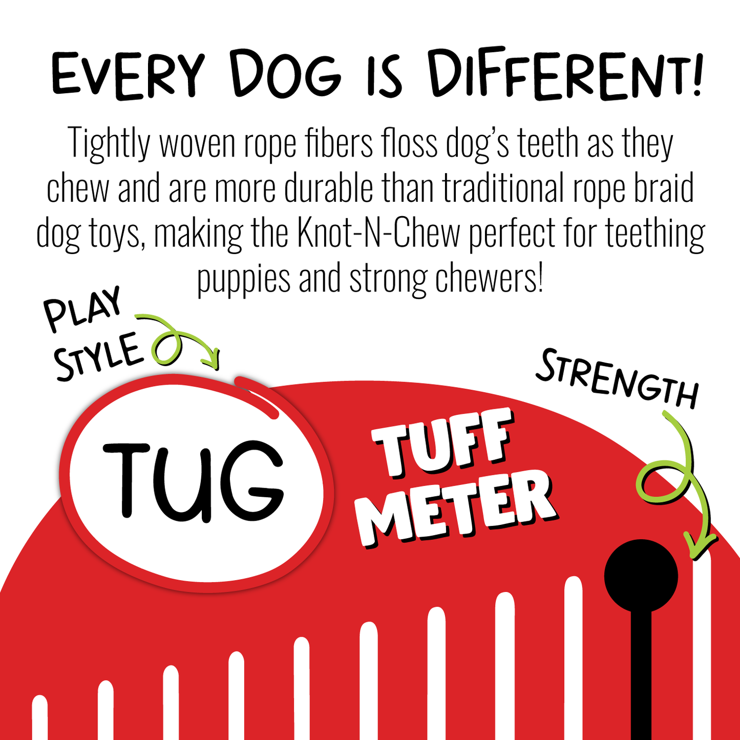 Jolly Pets durable dog chew toy made from tightly woven rope fibers for strong chewers