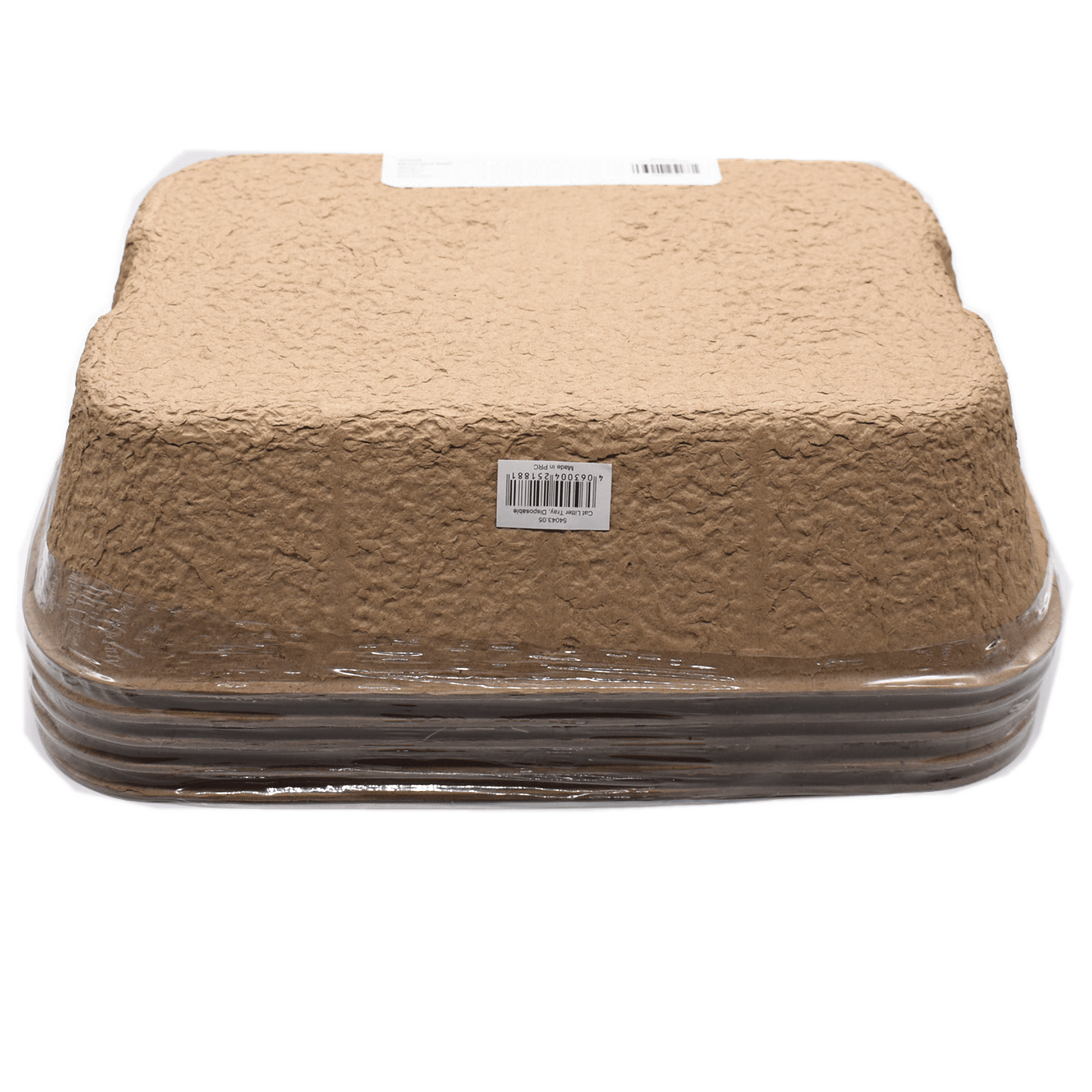 Eco friendly disposable cat litter box made from biodegradable materials with protective packaging