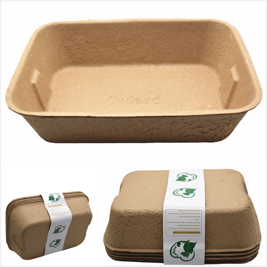 Eco friendly disposable cat litter box made from biodegradable material by PawCounter.com
