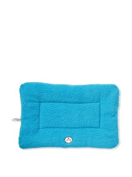 Blue eco friendly pet bed mat with soft fleece texture for comfortable pet resting