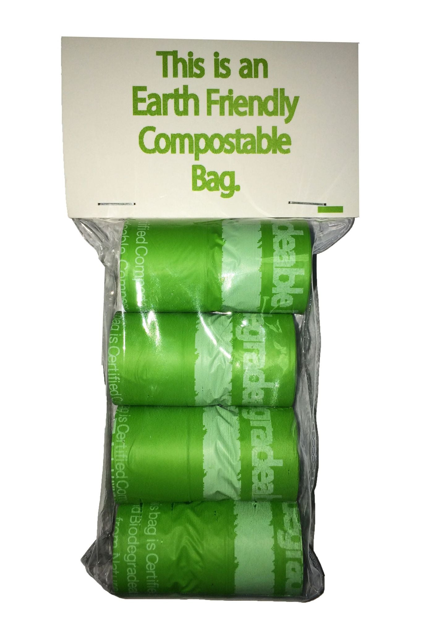 PawCounter.com eco-friendly pet waste bags in green compostable rolls with earth friendly packaging