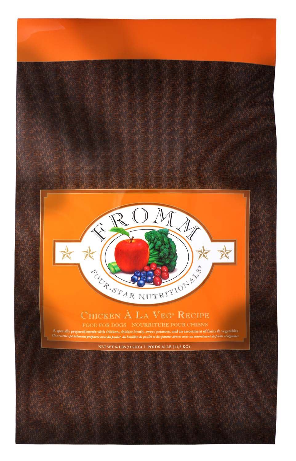 Fromm 4 Star dog food Chicken A La Veg Recipe dry dog food bag from The Family Pet