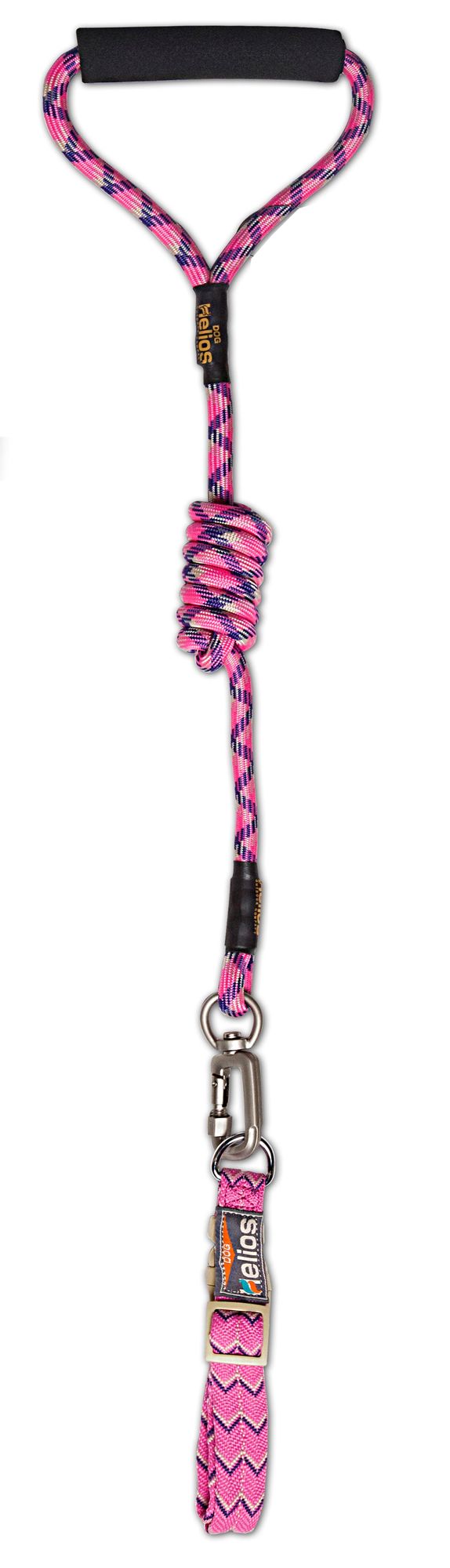 PawCounter.com 3M reflective pet leash in pink with black handle and metal clasp for secure walking