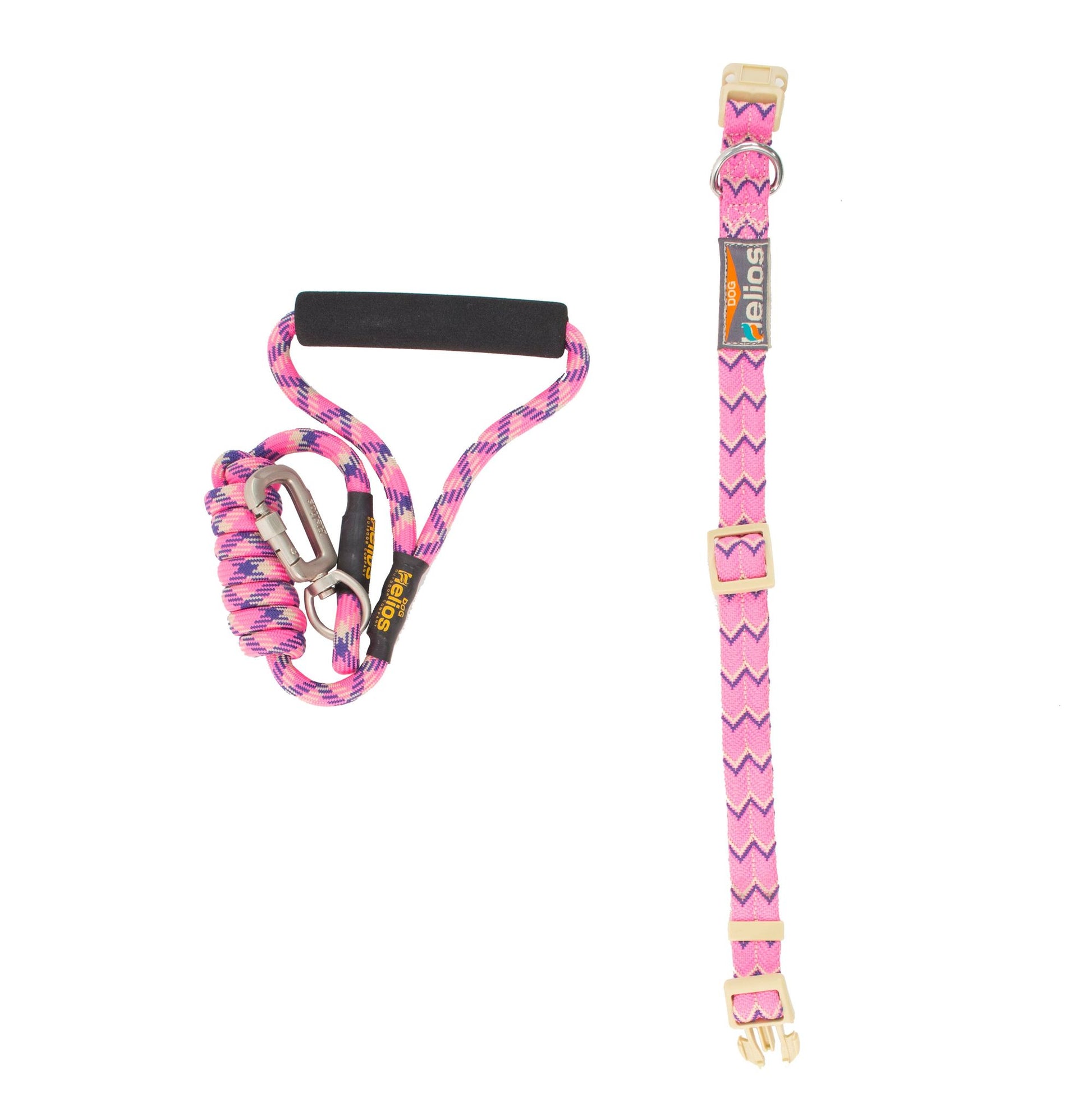 Pink 3M reflective pet leash with padded handle and adjustable collar from PawCounter.com