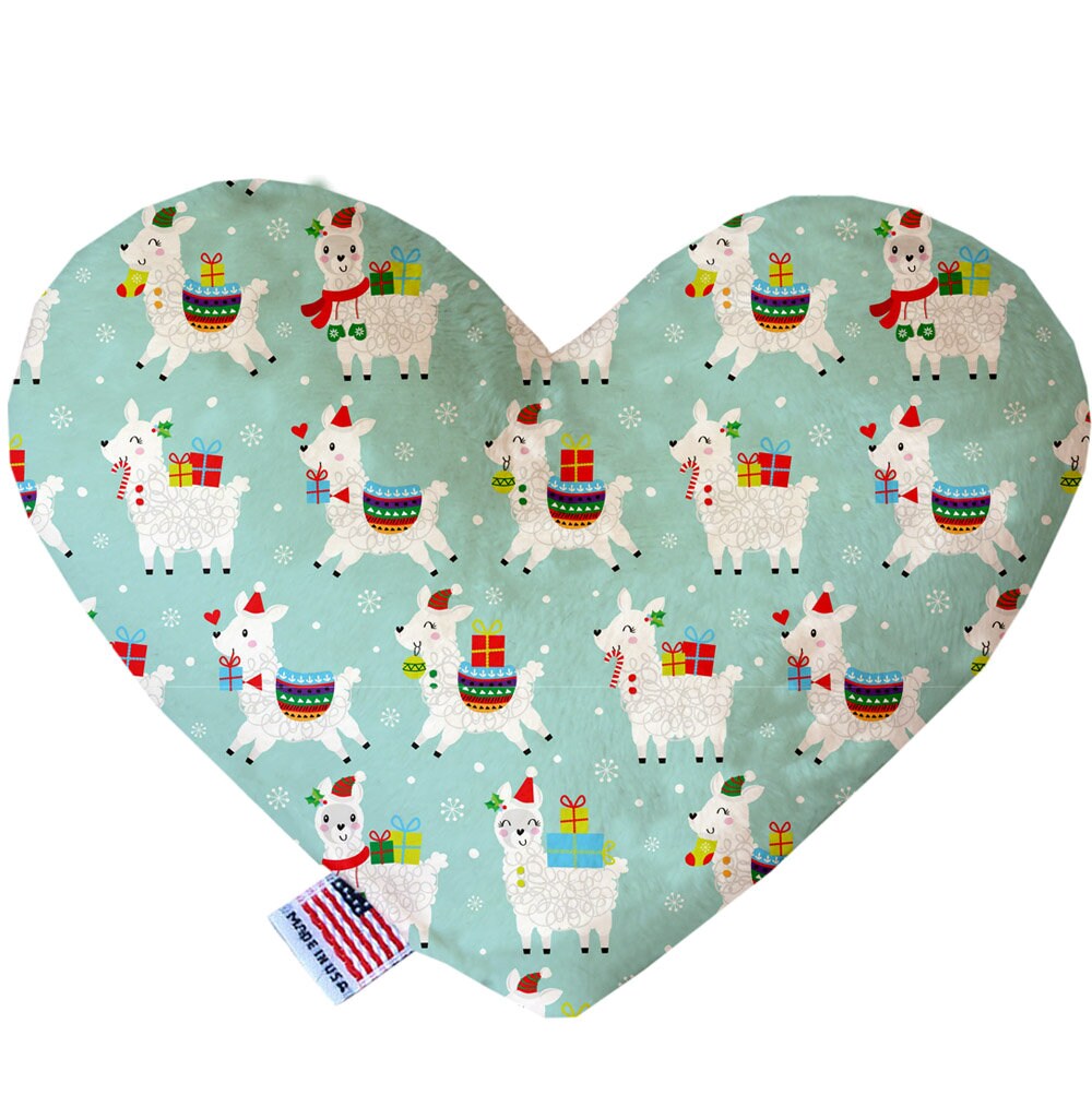 Christmas Pet and Dog Plush Heart or Bone Toy, "Holiday Friends Group" (Available in different sizes, and 7 different patterns!)