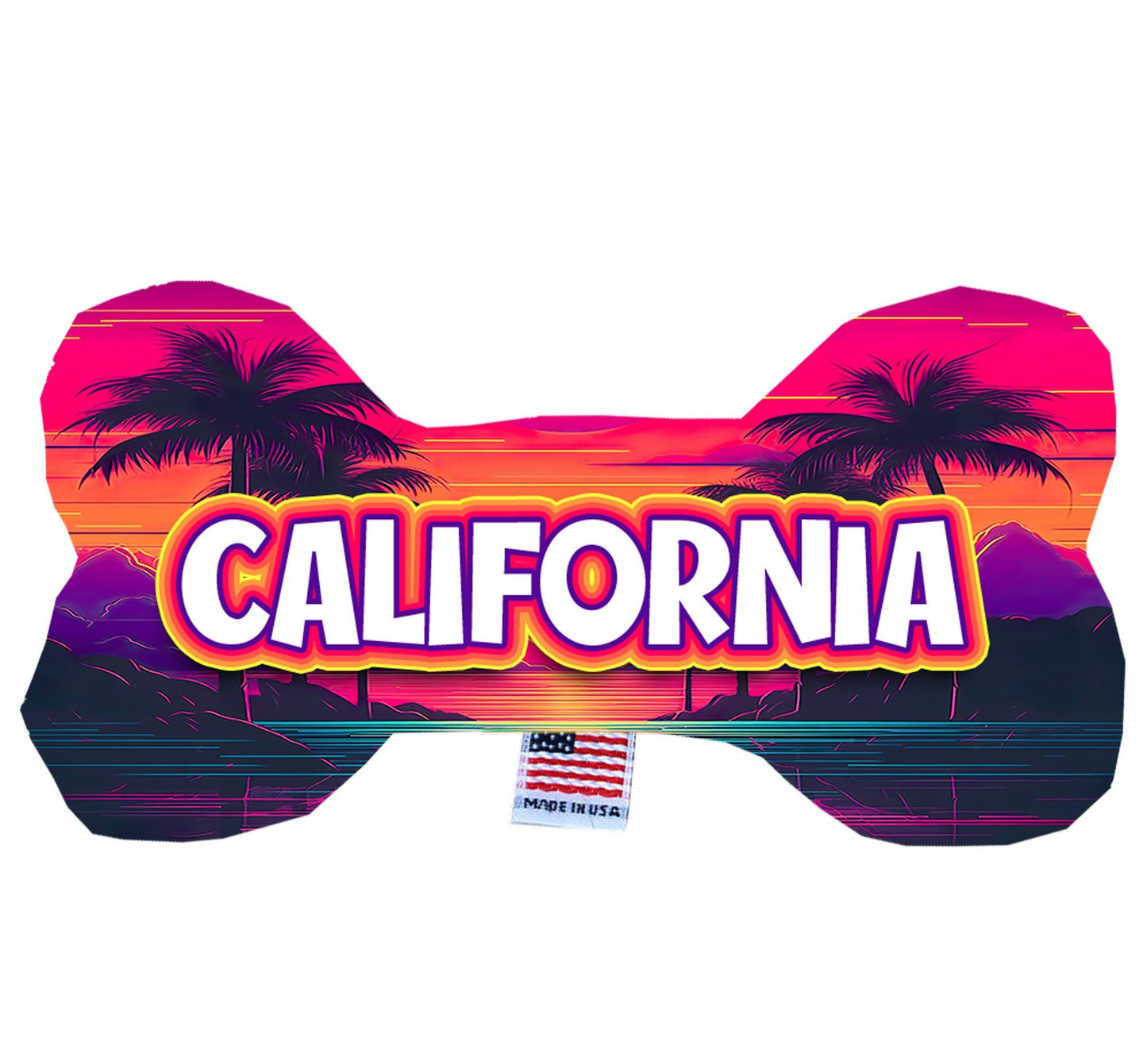 Pet & Dog Plush Bone Toys, "California Beaches" (Set 1 of 3 )